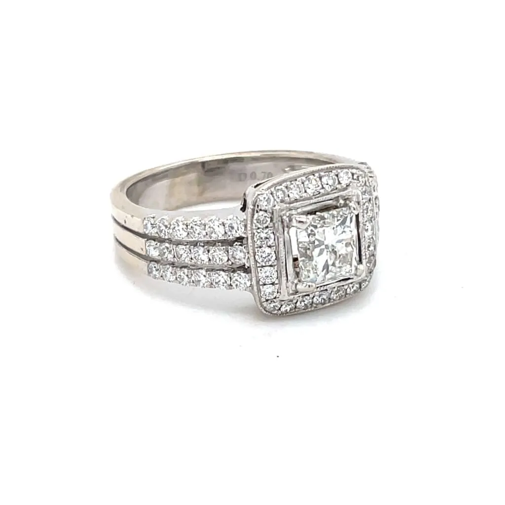 1 Carat Princess Cut Diamond Engagement Ring Regard Jewelry Austin, Texas