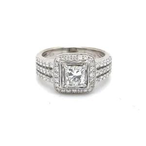 1 Carat Princess Cut Diamond Engagement Ring Regard Jewelry Austin, Texas
