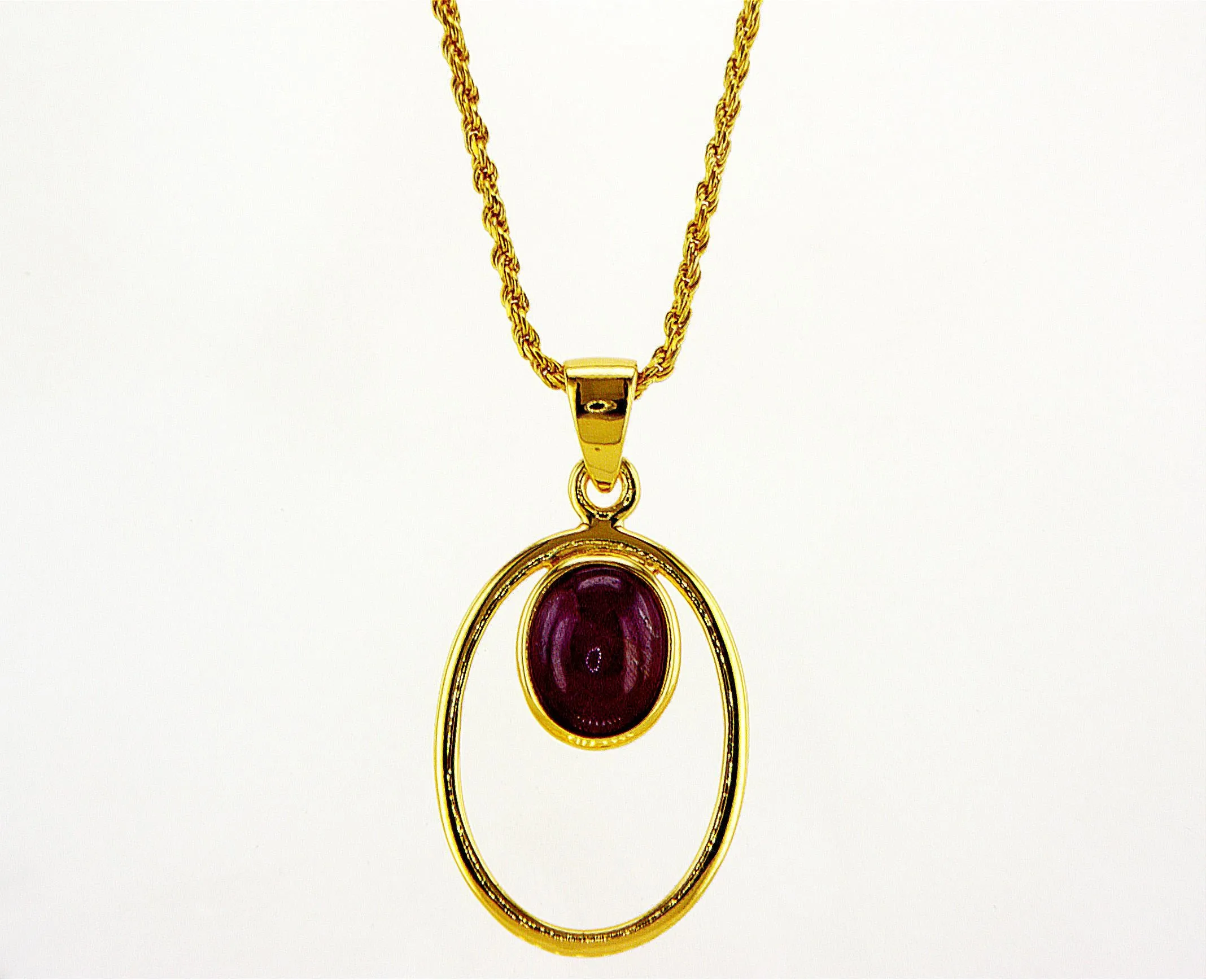 14 Karat gold plated Pendant with Ruby