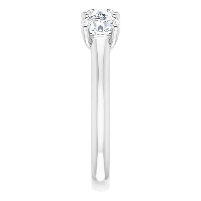 14k White Gold Moissanite Engagement Ring