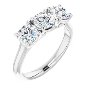 14k White Gold Moissanite Engagement Ring