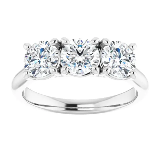 14k White Gold Moissanite Engagement Ring