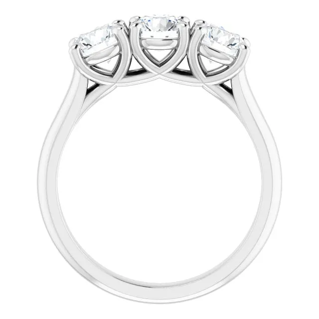14k White Gold Moissanite Engagement Ring