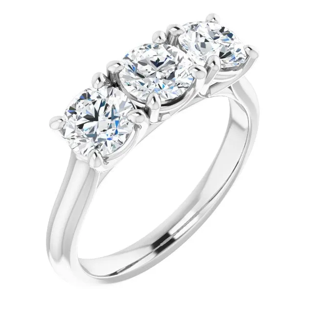 14k White Gold Moissanite Engagement Ring