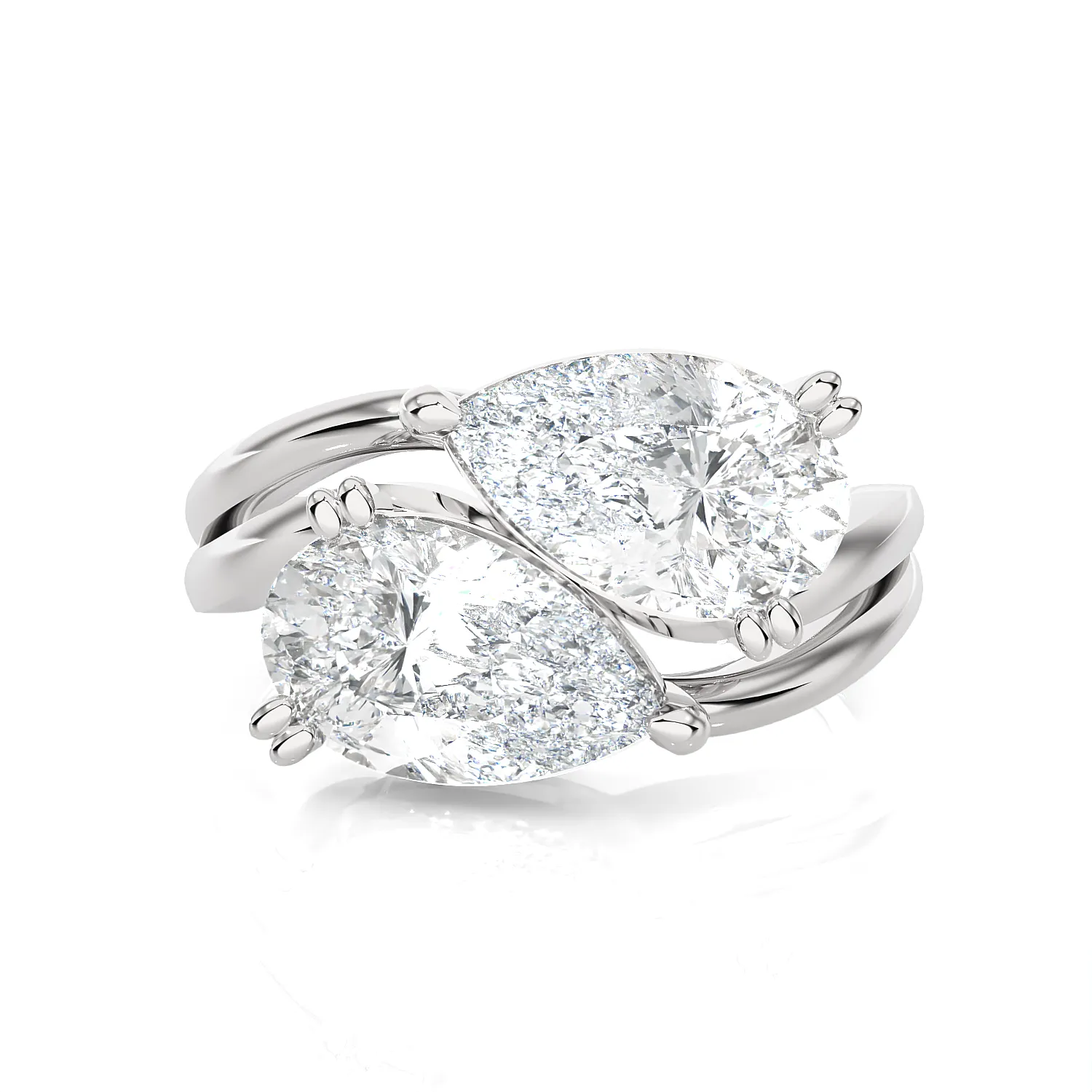 2 ctw Pear-Shaped Lab Grown Diamond Ring