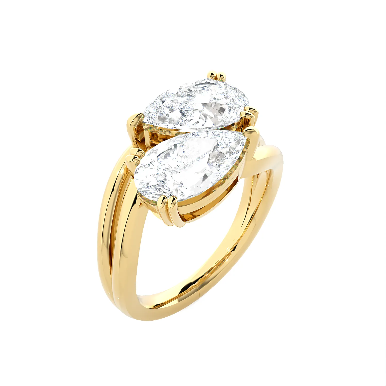 2 ctw Pear-Shaped Lab Grown Diamond Ring