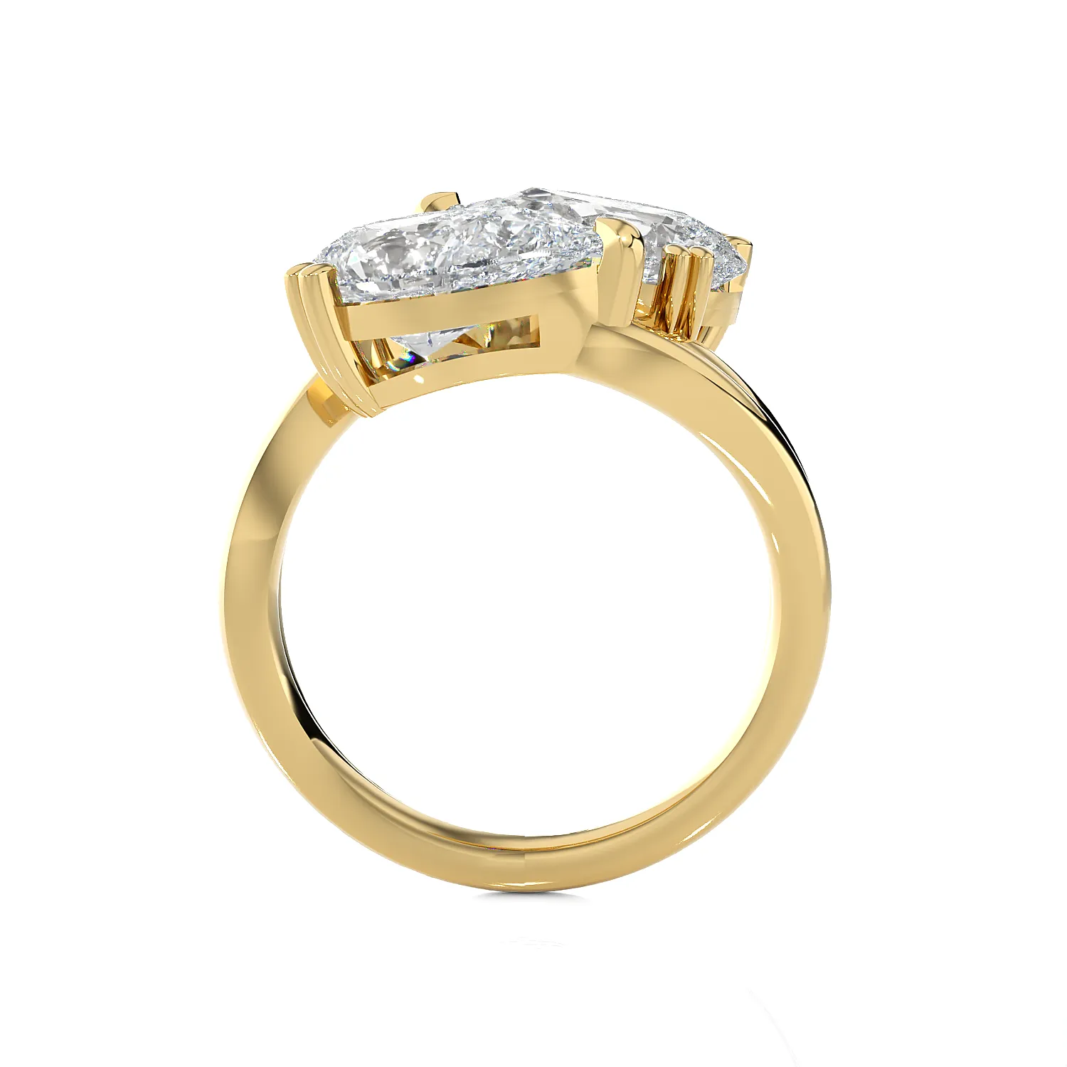 2 ctw Pear-Shaped Lab Grown Diamond Ring