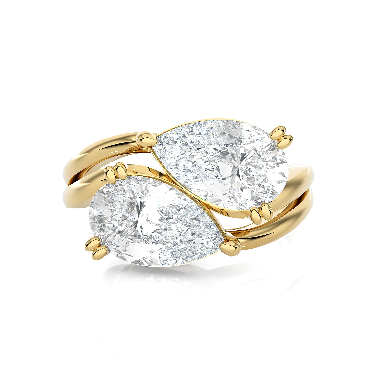 2 ctw Pear-Shaped Lab Grown Diamond Ring