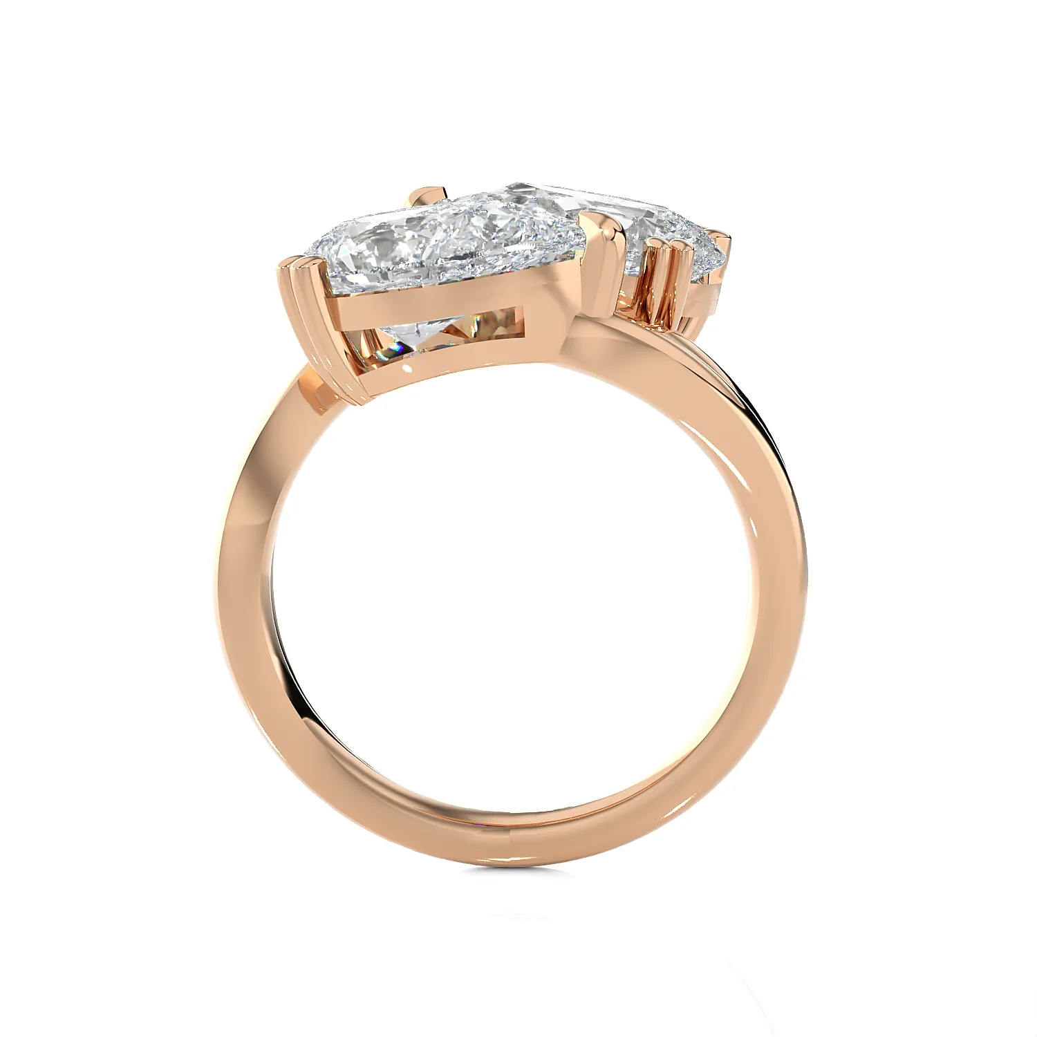 2 ctw Pear-Shaped Lab Grown Diamond Ring