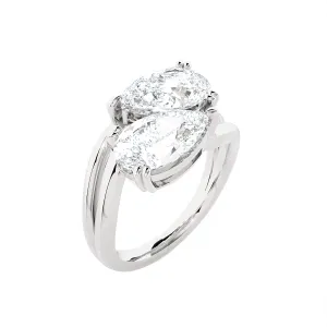 2 ctw Pear-Shaped Lab Grown Diamond Ring