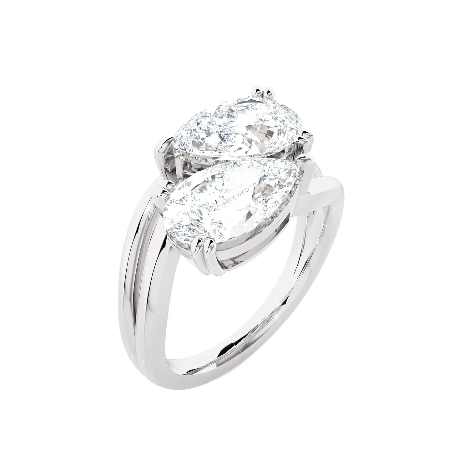 2 ctw Pear-Shaped Lab Grown Diamond Ring