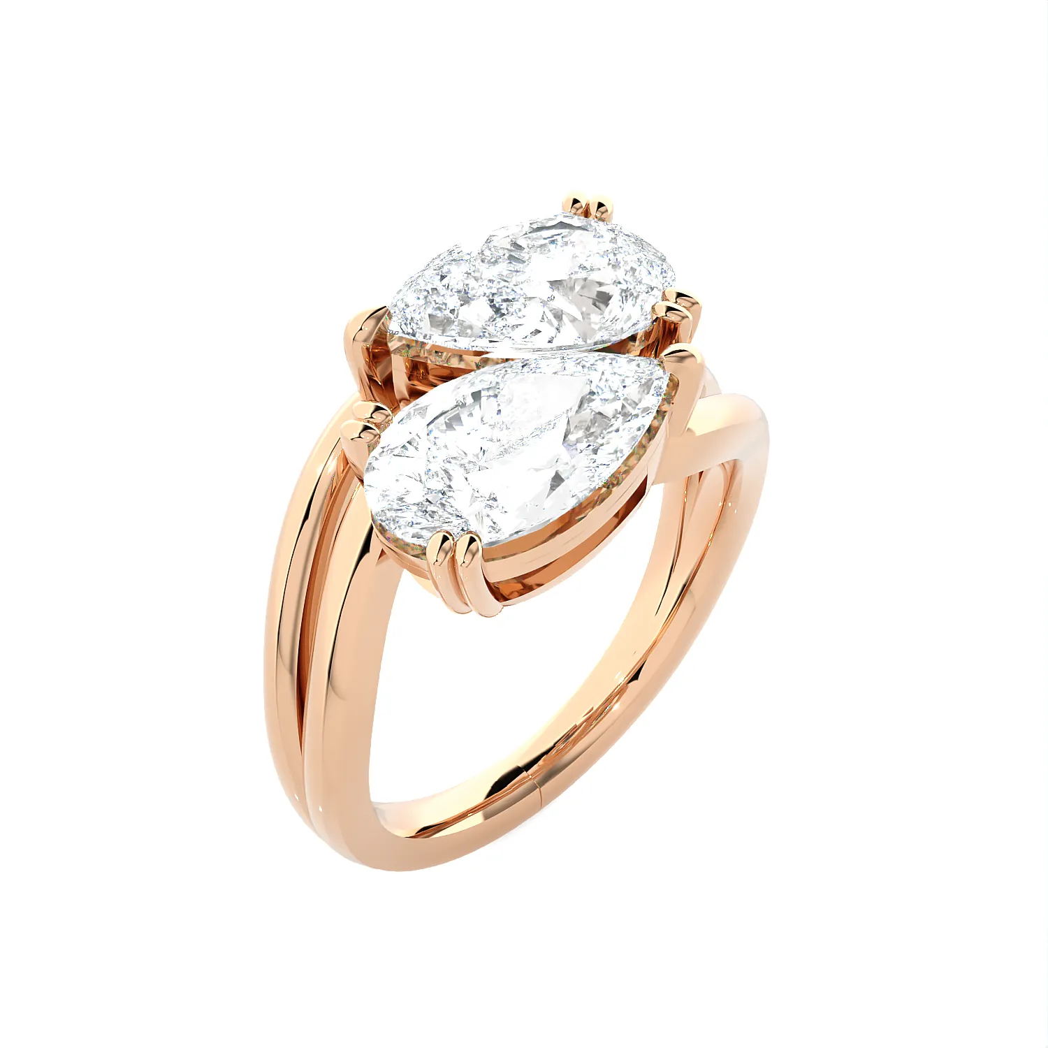 2 ctw Pear-Shaped Lab Grown Diamond Ring
