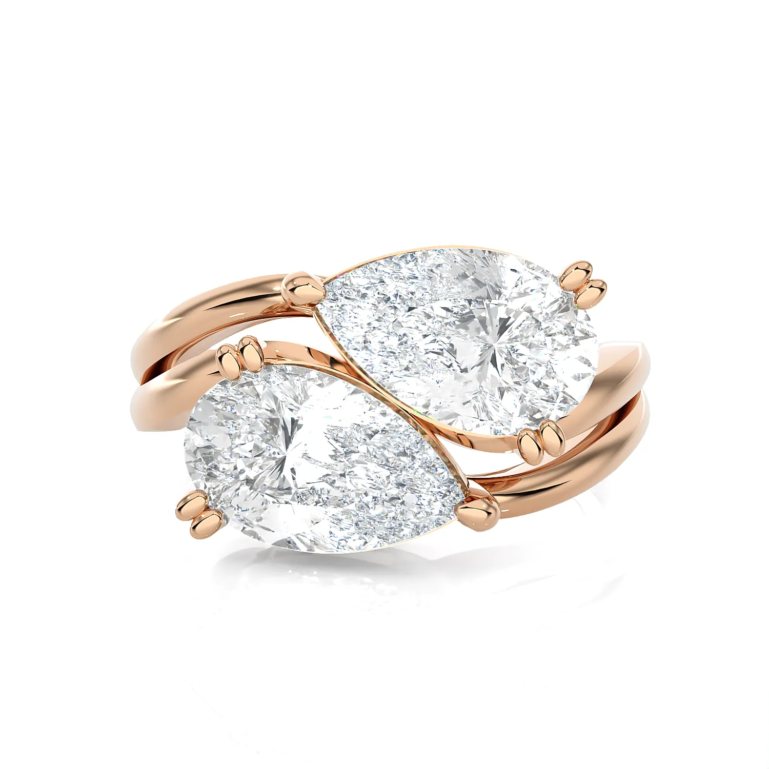2 ctw Pear-Shaped Lab Grown Diamond Ring