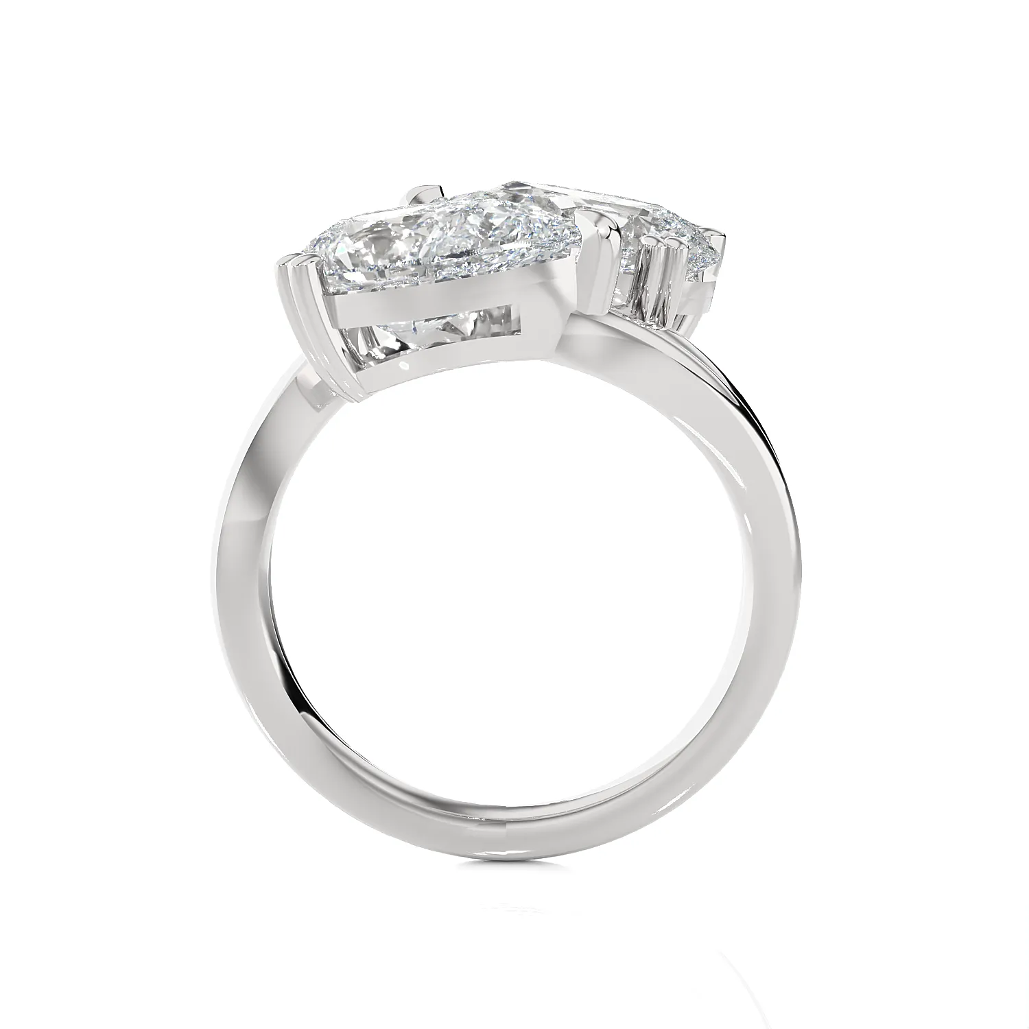 2 ctw Pear-Shaped Lab Grown Diamond Ring