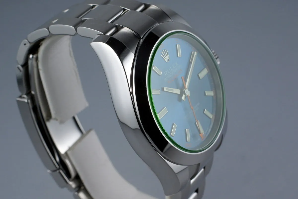 2015 Rolex Milgauss 116400GV with Box and Papers