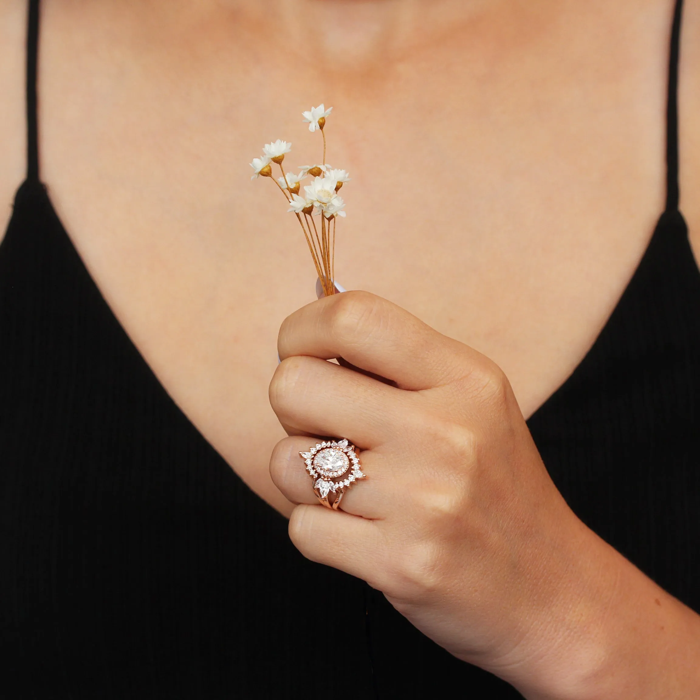 3 Carat Oval Diamond Engagement ring, Hidden Halo - "Jordan" ♥