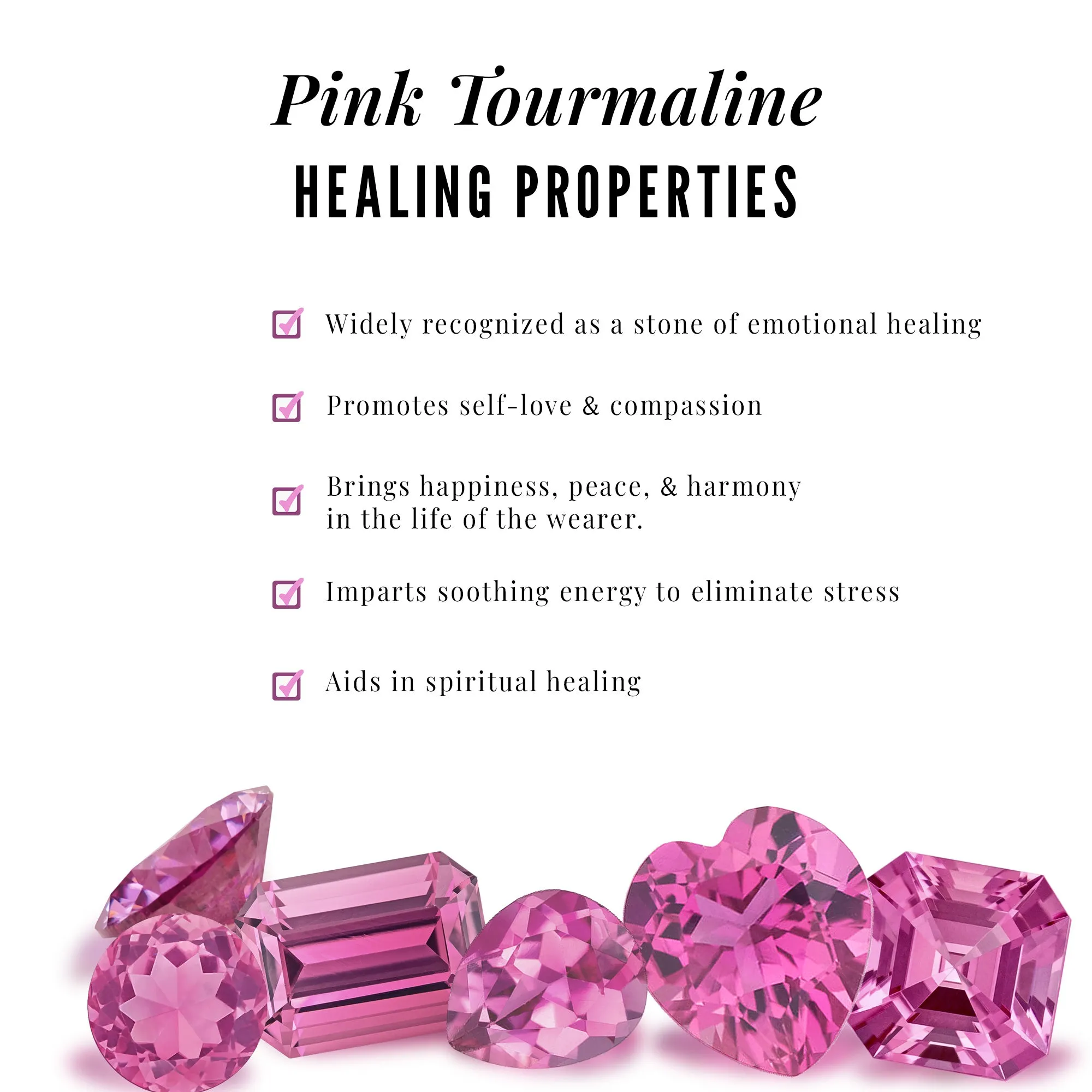3/4 CT Vintage Style Pink Tourmaline Engagement Ring with Diamond