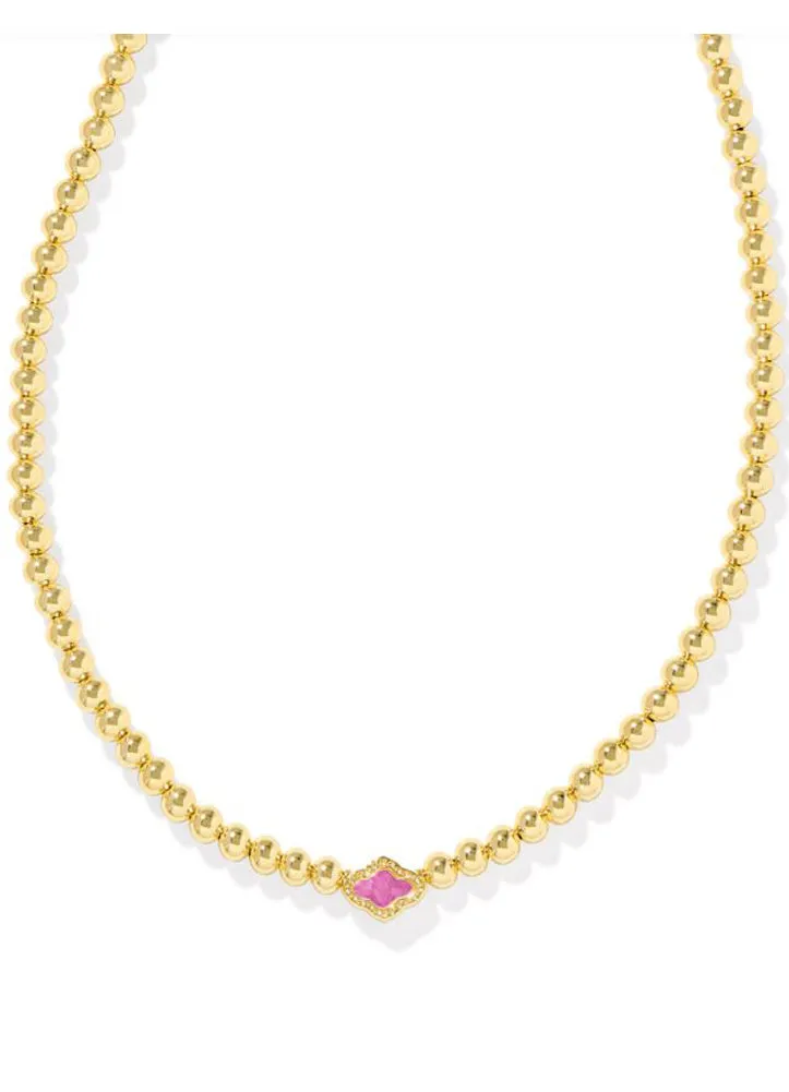 Abbie Beaded Necklace Gold Azalea Illusion by Kendra Scott