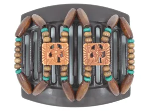 African Butterfly Thick Hair Comb - Dupla Brown 127