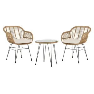 Alton Three-Piece Lounge Set - Light Brown/Beige