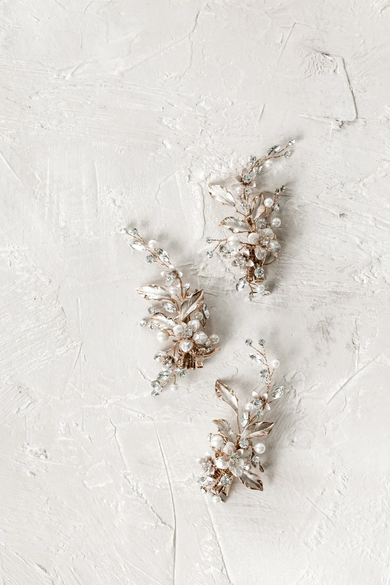 APRIL Silvered Leaves Hair Clip Set