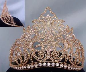Ashley Rhinestone Pageant Tiara - Gold