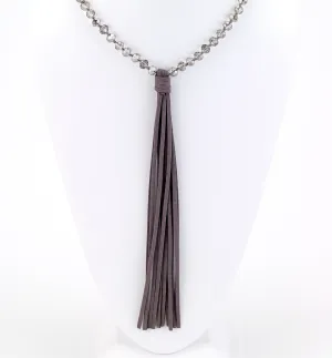 Beaded Necklace with Tassel