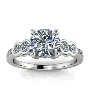 Bezel Set Accent Stone Engagement Ring - Quito