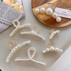 Big pearl hair clip female accessories headwear