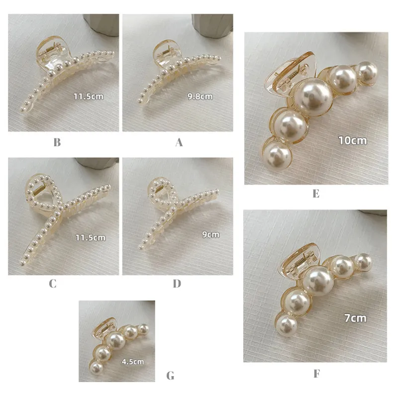 Big pearl hair clip female accessories headwear