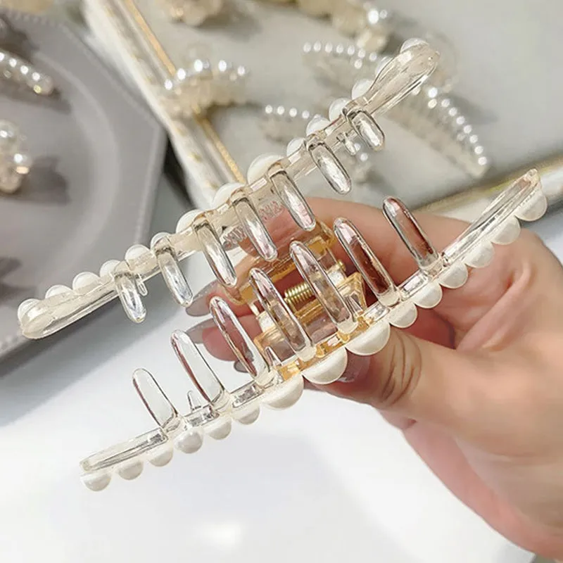 Big pearl hair clip female accessories headwear