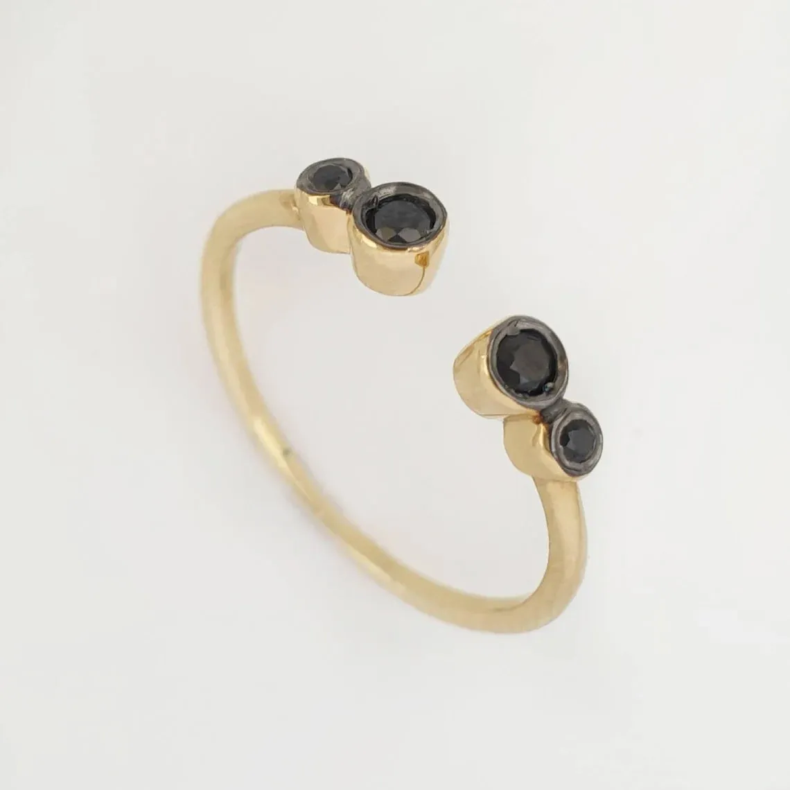 Black Diamond Open Ring