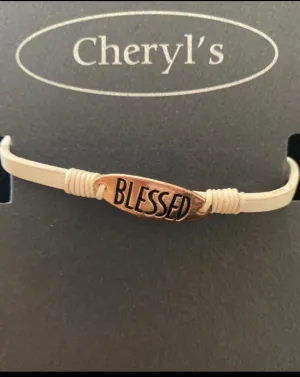 Blessed Gold Plate Cream Band Magnetic close