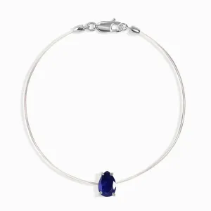 Blue Sapphire Bracelet Floating Sway - September Birthstone