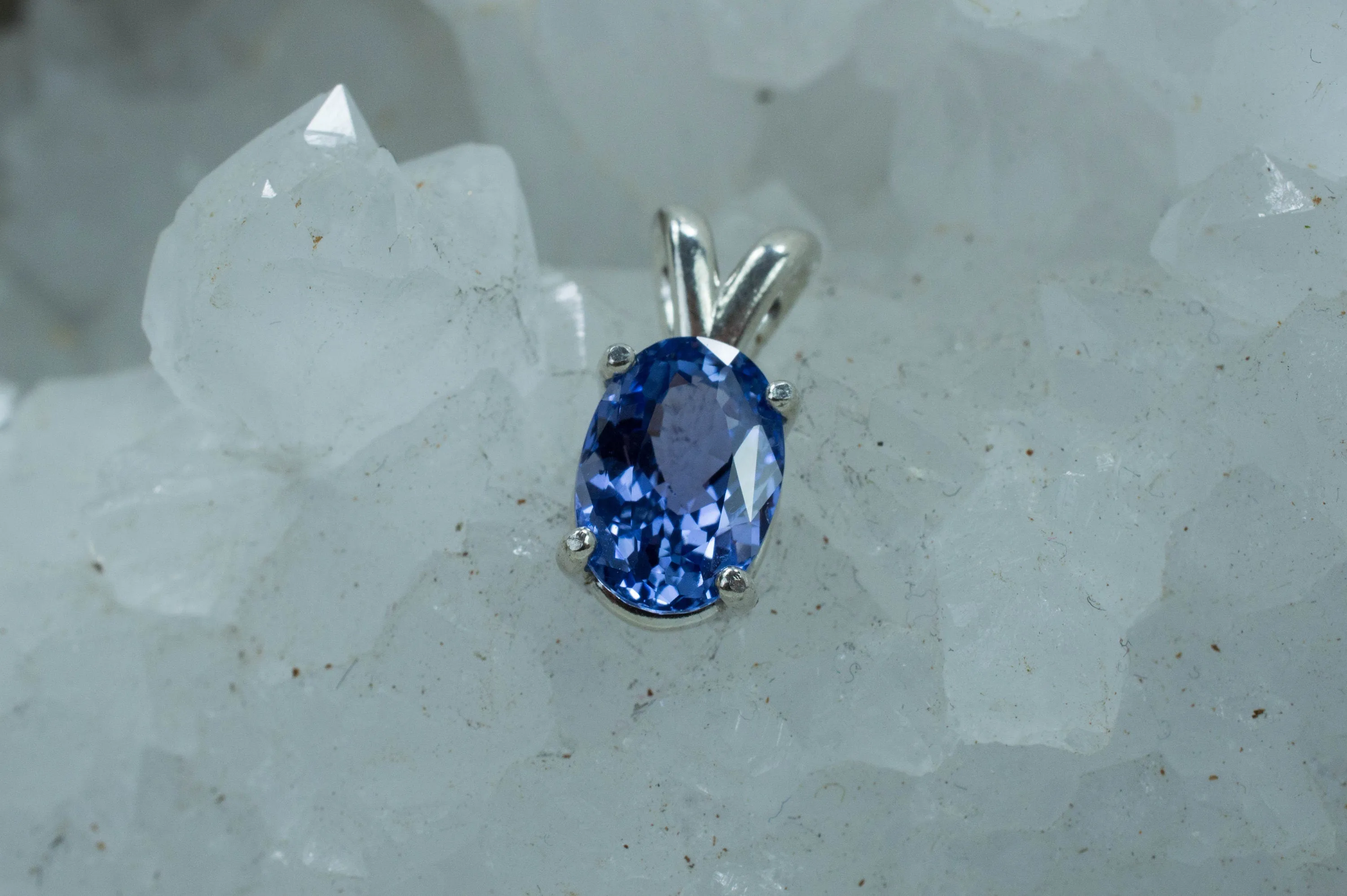 Blue Sapphire Pendant; Natural Untreated Sri Lanka Sapphire