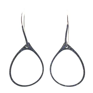 Blue Sapphire Tear Drop Earrings
