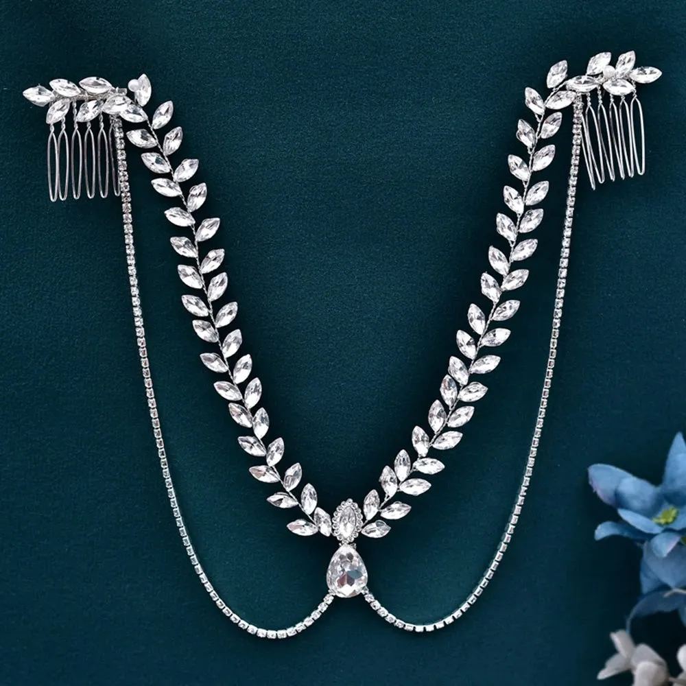 Bohemia Bridal Rhinestone Forehead Tiara