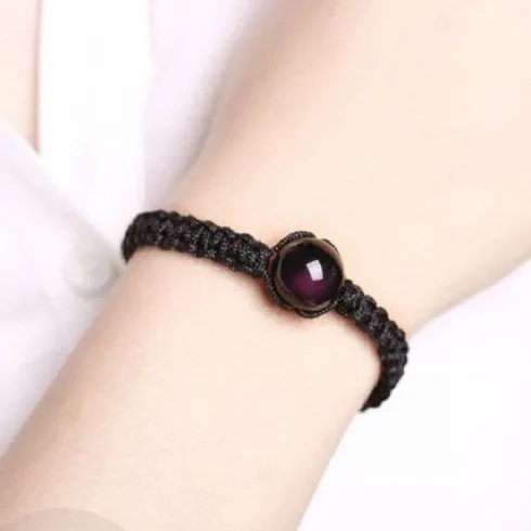 Bracelet Adjustable Bracelet Black Obsidian Bracelet Friendship Negative Energy Protection From Evil Gift Ideas Mens Chakra Protection