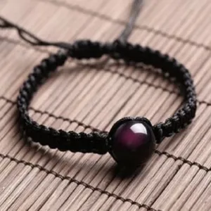 Bracelet Adjustable Bracelet Black Obsidian Bracelet Friendship Negative Energy Protection From Evil Gift Ideas Mens Chakra Protection