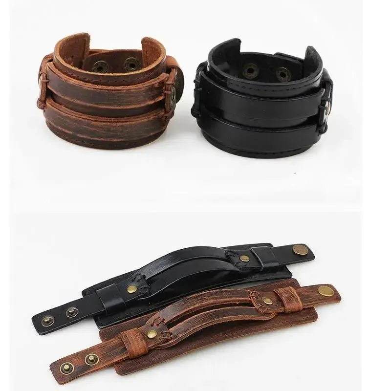 BRACELET MANCHETTE EN CUIR