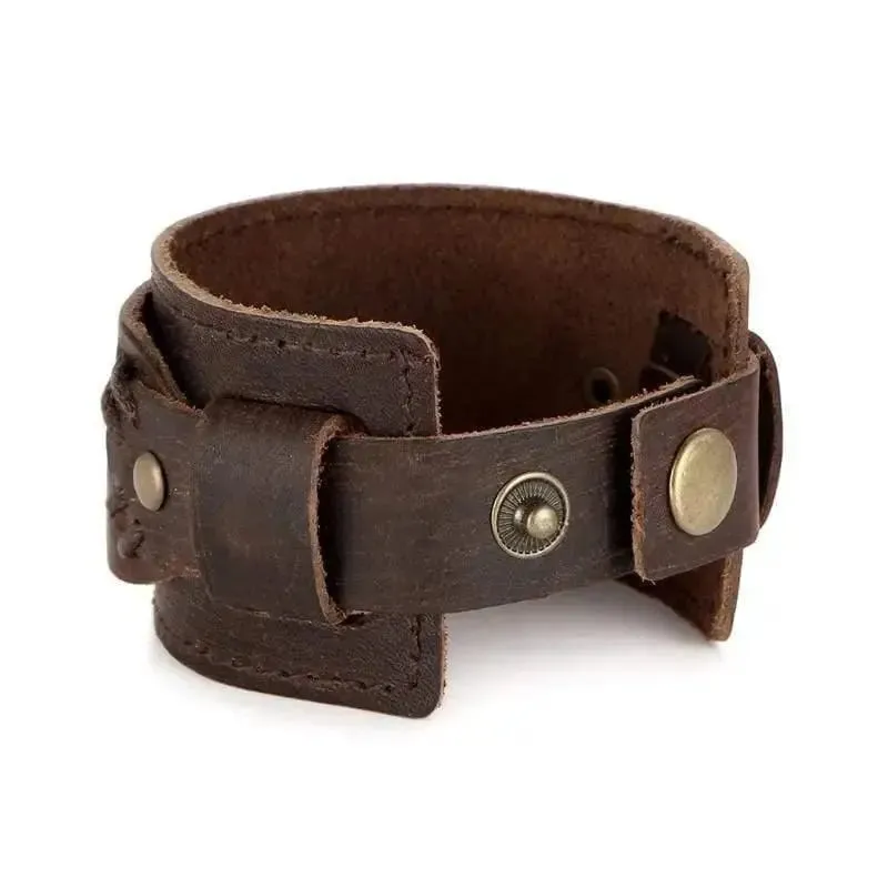 BRACELET MANCHETTE EN CUIR