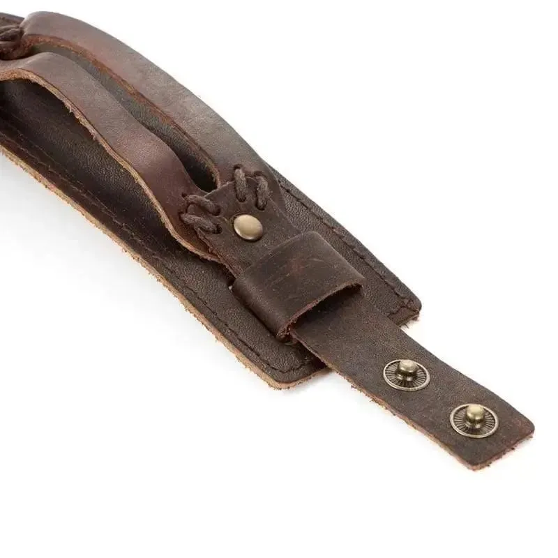 BRACELET MANCHETTE EN CUIR