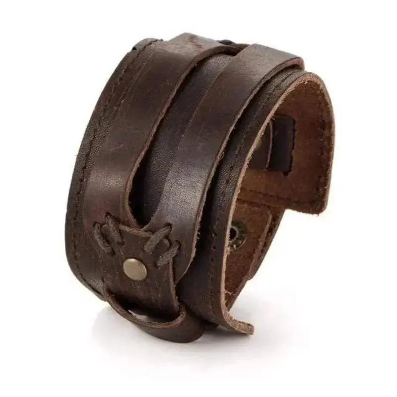 BRACELET MANCHETTE EN CUIR