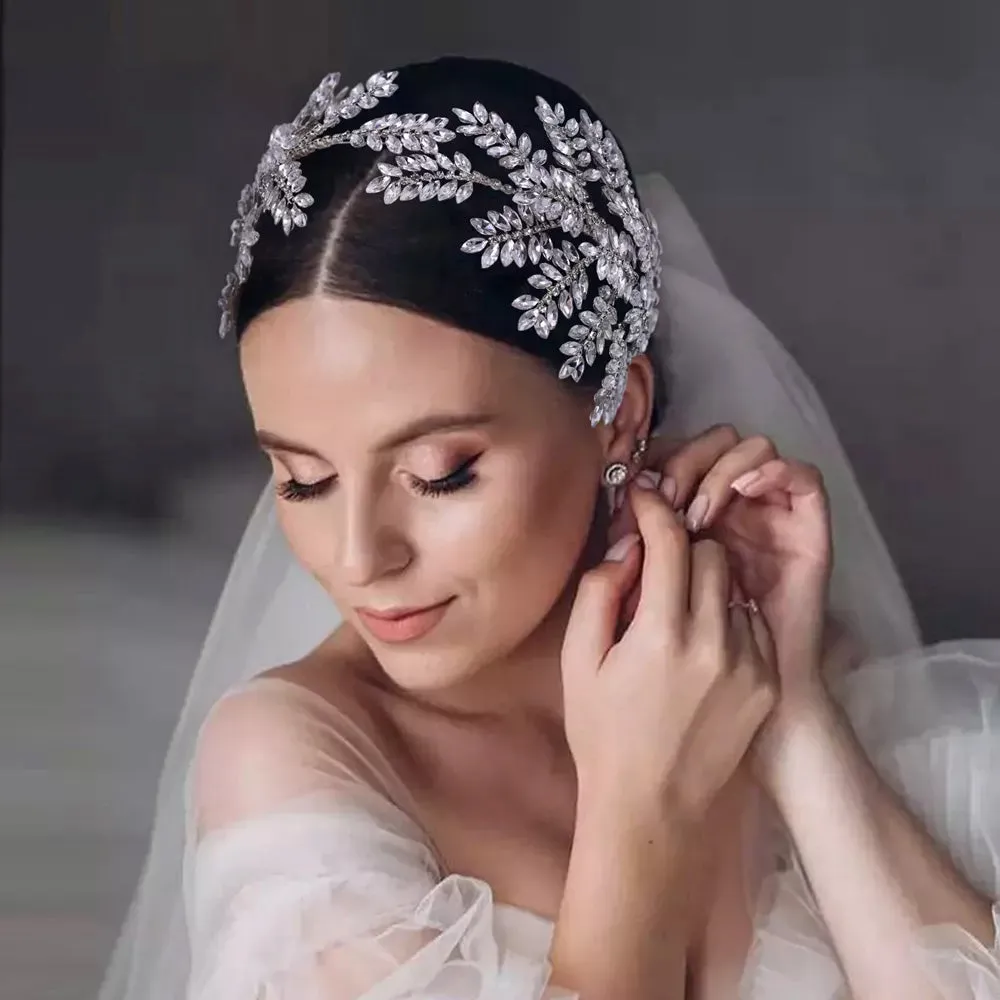 Bridal Headband Wedding Crowns Bride Tiara and Headdress