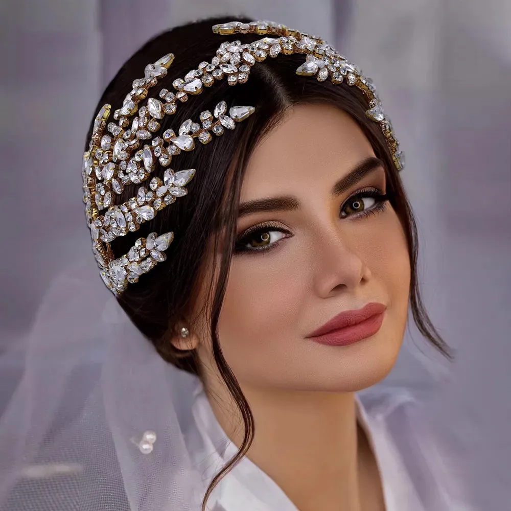 Bridal Headband Wedding Crowns Bride Tiara and Headdress
