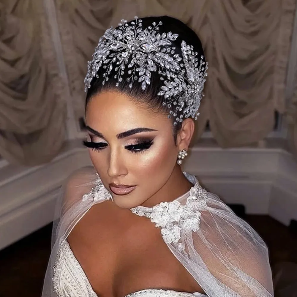 Bridal Rhinestone Hair Piece Wedding Dress Crystal Hair Accessories Elegant Woman Party Headband