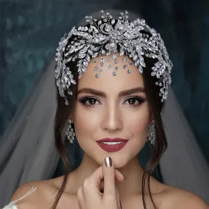 Bridal Rhinestone Hair Piece Wedding Dress Crystal Hair Accessories Elegant Woman Party Headband