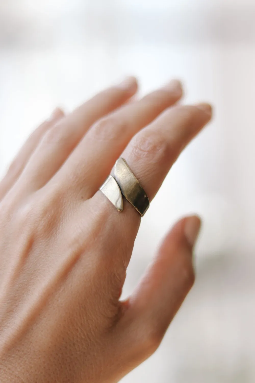 Bronze wrapped ring, adjustable ring, wrap ring, minimalist jewelry, twisted stacking ring, girl, birthday gift for her, girlfriend present