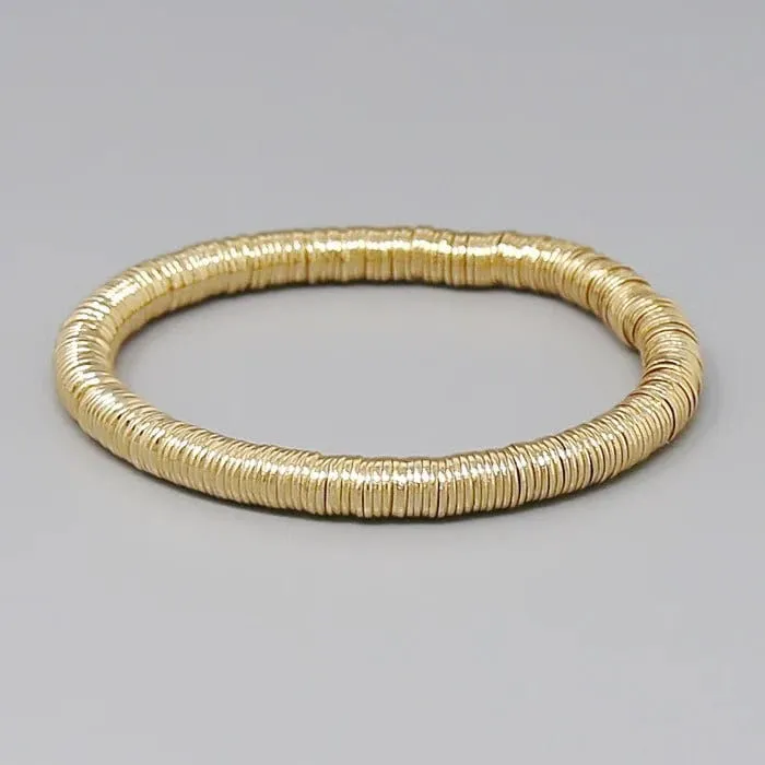 CB2161 Heishi Disc Stretch Bracelet