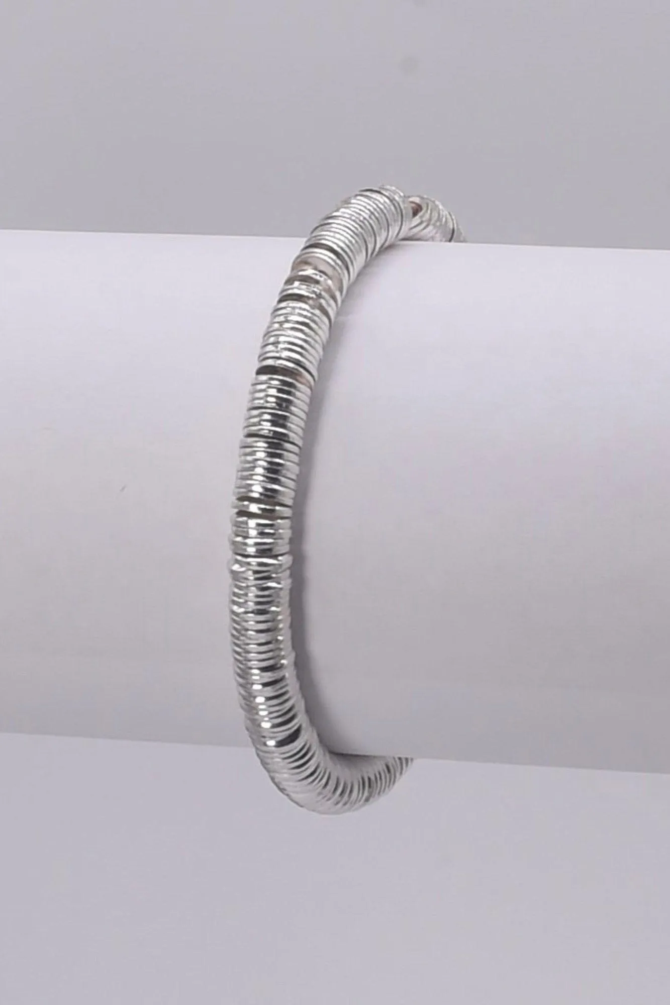 CB2161 Heishi Disc Stretch Bracelet
